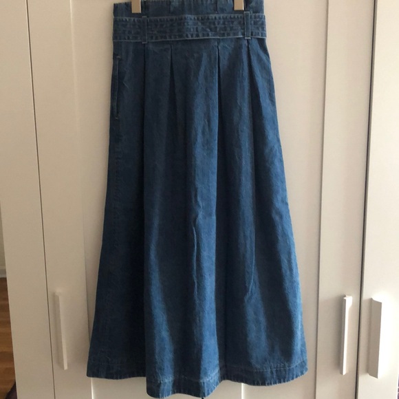 Steven  Alan Denim Skirt with belt - Picture 2 of 10